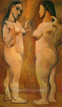 パブロ・ピカソ Painting - 2人の裸の女性 1906年 パブロ・ピカソ